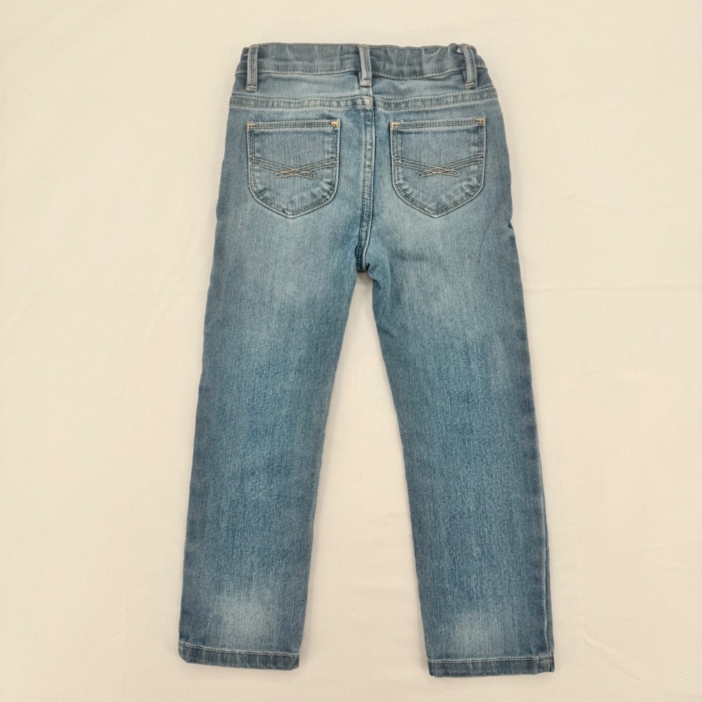Baby Gap Girls Patchwork Boyfriend Jeans Size 4- Medium wash & Adjustable Waist - Picture 5 of 8